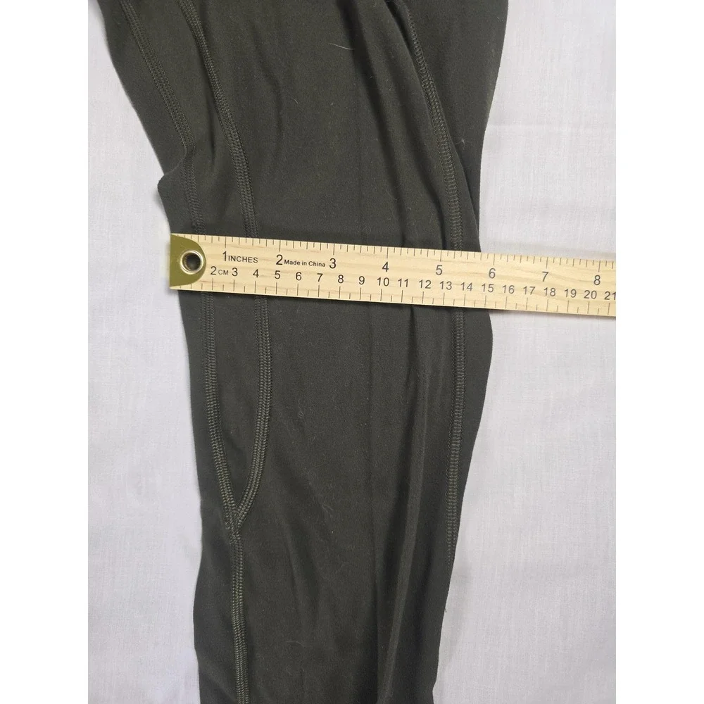 Lululemon Leggings Womens 6 Green High Rise Ankle Pocket Yoga Running Athletic